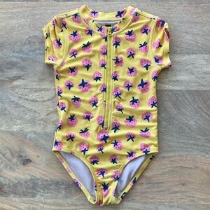 Tea collection swimsuit yellow strawberries size 4